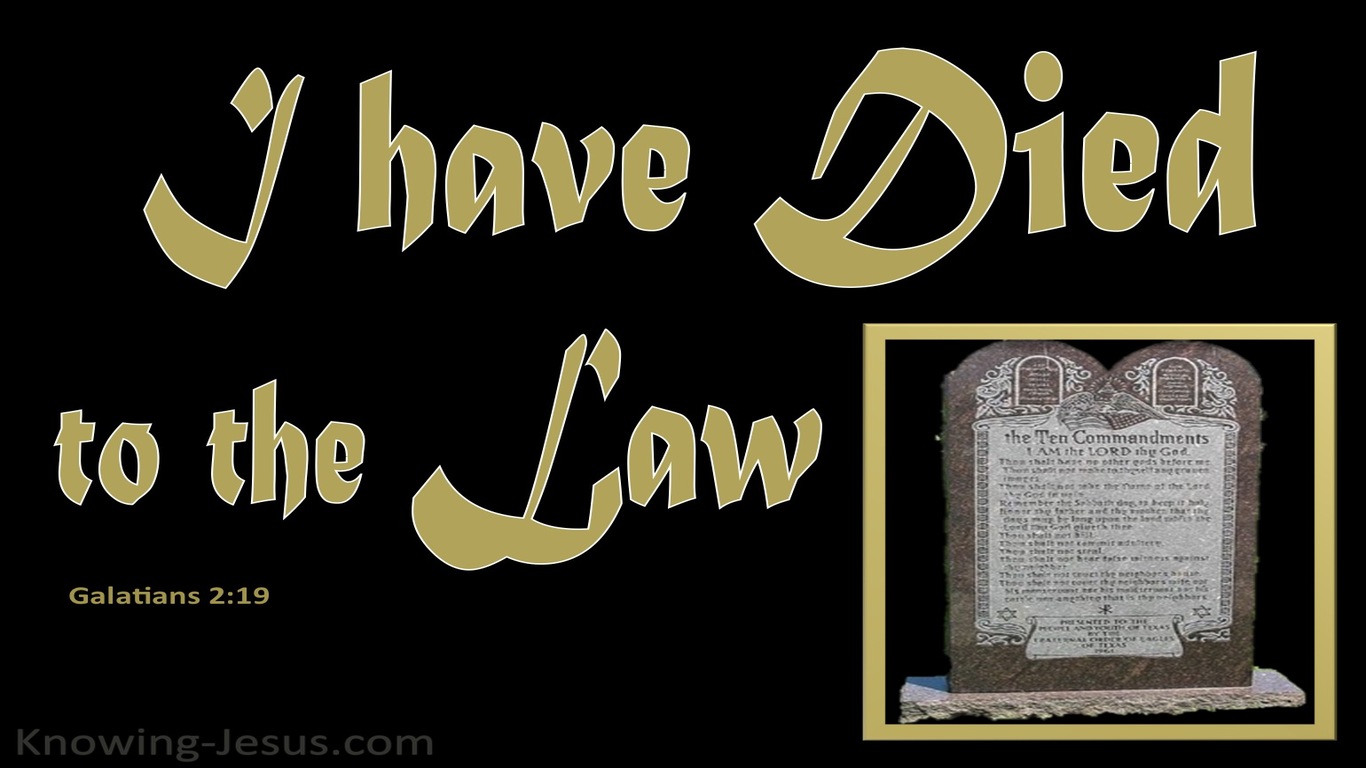 Galatians 2:19 In Him I Have Died To The Law (black)